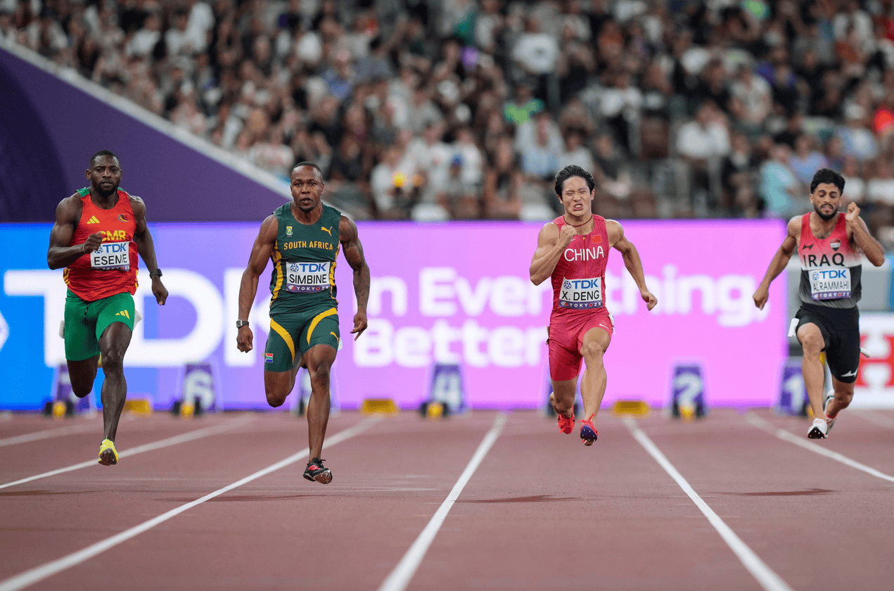 古巴田径选手冲刺终点,勇夺第一 古巴田径选手冲刺终点,勇夺第一